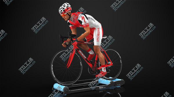 images/goods_img/20210312/3D model Bicyclist Riding Tacx Galaxia Advanced Roller Trainer/5.jpg